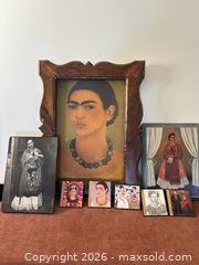 MaxSold Auction: Lot of Frida Kahlo Paintings on Canvas and wood - Glendale (California, USA) SELLER MANAGED Moving Online Auction - West Dryden Street