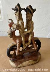 MaxSold Auction: Ocumicho Mexican Pottery Devil Motorcycle Sculpture - Glendale (California, USA) SELLER MANAGED Moving Online Auction - West Dryden Street