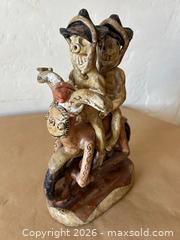 MaxSold Auction: Ocumicho Mexican Pottery Devil Motorcycle Sculpture - Glendale (California, USA) SELLER MANAGED Moving Online Auction - West Dryden Street