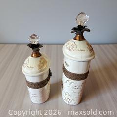 MaxSold Auction: Set of 2 Ceramic Jars with Lid - Paris - Glendale (California, USA) SELLER MANAGED Moving Online Auction - West Dryden Street