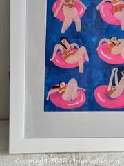 MaxSold Auction: Pool Party Art Print in White Frame - Kingston (Ontario, Canada) SELLER MANAGED Downsizing Online Auction - Bishop Street