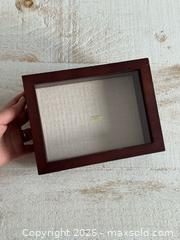 MaxSold Auction: Small Wood and Fabric Shadow Box with Plexiglass Front - Kingston (Ontario, Canada) SELLER MANAGED Downsizing Online Auction - Bishop Street