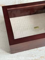 MaxSold Auction: Small Wood and Fabric Shadow Box with Plexiglass Front - Kingston (Ontario, Canada) SELLER MANAGED Downsizing Online Auction - Bishop Street