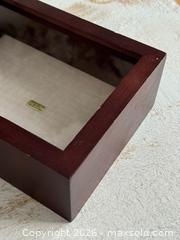 MaxSold Auction: Small Wood and Fabric Shadow Box with Plexiglass Front - Kingston (Ontario, Canada) SELLER MANAGED Downsizing Online Auction - Bishop Street