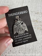 MaxSold Auction: Thunderbird Pewter Pendant Necklace by Frederick Designs - Pacific Coast Design - Made in Canada - Kingston (Ontario, Canada) SELLER MANAGED Downsizing Online Auction - Bishop Street