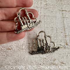 MaxSold Auction: Two Sterling Silver Jewelry Brooch Pins - Swan And Castle Pins - Kingston (Ontario, Canada) SELLER MANAGED Downsizing Online Auction - Bishop Street