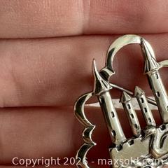 MaxSold Auction: Two Sterling Silver Jewelry Brooch Pins - Swan And Castle Pins - Kingston (Ontario, Canada) SELLER MANAGED Downsizing Online Auction - Bishop Street