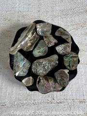 MaxSold Auction: Vintage Abalone Shell Pieces in Resin Soap Dish - Seashell Trinket Holder - New Trend Industries - Made in USA - Kingston (Ontario, Canada) SELLER MANAGED Downsizing Online Auction - Bishop Street