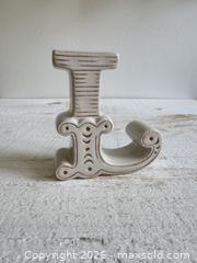 MaxSold Auction: Vintage Ceramic Letter L Figurine - Monogram L Figure By Hallmark - L Decoration - L Shelf Sitter - Kingston (Ontario, Canada) SELLER MANAGED Downsizing Online Auction - Bishop Street
