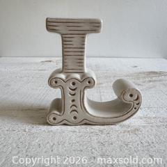 MaxSold Auction: Vintage Ceramic Letter L Figurine - Monogram L Figure By Hallmark - L Decoration - L Shelf Sitter - Kingston (Ontario, Canada) SELLER MANAGED Downsizing Online Auction - Bishop Street