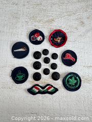 MaxSold Auction: Vintage Lot of Mixed Guide Patches and Buttons - Vintage Girl Guides Patches - Kingston (Ontario, Canada) SELLER MANAGED Downsizing Online Auction - Bishop Street