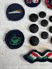 MaxSold Auction: Vintage Lot of Mixed Guide Patches and Buttons - Vintage Girl Guides Patches - Kingston (Ontario, Canada) SELLER MANAGED Downsizing Online Auction - Bishop Street