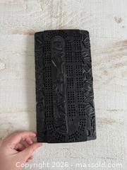 MaxSold Auction: Vintage Pearlite First Nations Embossed Cribbage Board - Made in Canada - Kingston (Ontario, Canada) SELLER MANAGED Downsizing Online Auction - Bishop Street