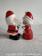 MaxSold Auction: Vintage Santa and Mrs. Claus Caroling Salt and Pepper Shaker Set by Lefton Japan - With Wear - Kingston (Ontario, Canada) SELLER MANAGED Downsizing Online Auction - Bishop Street
