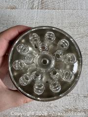 MaxSold Auction: Vintage Silver Plated Small Bowl with Glass Flower Frog Insert - Silver Flower Vase - Made in Canada - Kingston (Ontario, Canada) SELLER MANAGED Downsizing Online Auction - Bishop Street