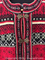 MaxSold Auction: Vintage Skyr Nordic Wool Clasp Cardigan Sweater - Size XL - Kingston (Ontario, Canada) SELLER MANAGED Downsizing Online Auction - Bishop Street