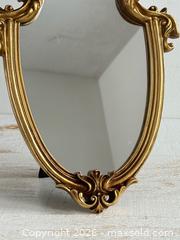 MaxSold Auction: Vintage Small Vanity Mirror - Ornate Framed Mirror Can Be Hung or Use Stand - Kingston (Ontario, Canada) SELLER MANAGED Downsizing Online Auction - Bishop Street
