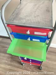 MaxSold Auction: Rolling Storage Cart with 9 Drawers, Metal Frame - Oshawa (Ontario, Canada) SELLER MANAGED Reseller Online Auction - Skylark Avenue