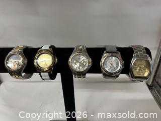 MaxSold Auction: Lot of 5 Men’s Watches - Shrewsbury (Massachusetts, USA) SELLER MANAGED Reseller Online Auction - Memorial Drive