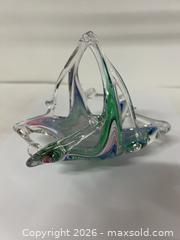 MaxSold Auction: Murano Glass Basket - Shrewsbury (Massachusetts, USA) SELLER MANAGED Reseller Online Auction - Memorial Drive