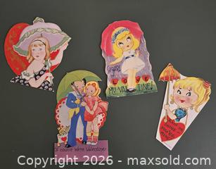 MaxSold Auction: Die-cut Vintage Paper Valentines Lot, Mid-20th Century Style - San Jose (California, USA) SELLER MANAGED Downsizing Online Auction - Paladin Drive