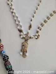 MaxSold Auction: Lot: 3 Vintage-Inspired Bohemian Necklaces & Clip-On Earring - San Jose (California, USA) SELLER MANAGED Downsizing Online Auction - Paladin Drive