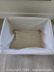 MaxSold Auction: Rectangular Wicker/Rattan Storage Basket with Removable Liner - San Jose (California, USA) SELLER MANAGED Downsizing Online Auction - Paladin Drive