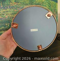 MaxSold Auction: Round Mirrored Vanity Tray, Rose Gold/Copper Tone, 9–11 in - San Jose (California, USA) SELLER MANAGED Downsizing Online Auction - Paladin Drive