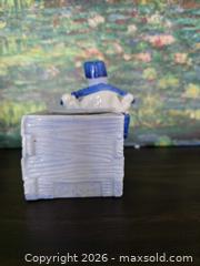 MaxSold Auction: Vintage Made in Japan White & Blue Glazed Porcelain Figurine - San Jose (California, USA) SELLER MANAGED Downsizing Online Auction - Paladin Drive