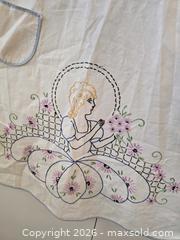 MaxSold Auction: Women's Vintage Hand-Embroidered Full-Bib Apron - San Jose (California, USA) SELLER MANAGED Downsizing Online Auction - Paladin Drive