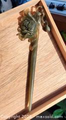 MaxSold Auction: Hand-Carved Green Jade/Jadeite Hair Stick, Chinese Style - New Westminster (British Columbia, Canada) SELLER MANAGED Downsizing Online Auction -  Hamilton Street
