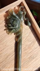 MaxSold Auction: Hand-Carved Green Jade/Jadeite Hair Stick, Chinese Style - New Westminster (British Columbia, Canada) SELLER MANAGED Downsizing Online Auction -  Hamilton Street