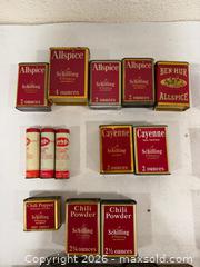 MaxSold Auction: Spice Tins Schilling and Ben-Hur  - Sacramento (California, USA) SELLER MANAGED Reseller Online Auction - Arden Way