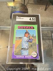 MaxSold Auction: 1975 Topps George Brett #228 ROOKIE Baseball Card (Slabbed) - Maple Ridge (British Columbia, Canada) PARTNER MANAGED Reseller Online Auction - Blanshard