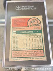 MaxSold Auction: 1975 Topps Nolan Ryan #500 — SGC Encapsulated - Maple Ridge (British Columbia, Canada) PARTNER MANAGED Reseller Online Auction - Blanshard