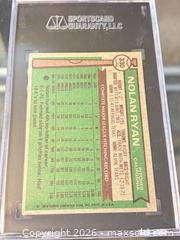 MaxSold Auction: 1976 Nolan Ryan Baseball Card #330 (SGC Slabbed) - Maple Ridge (British Columbia, Canada) PARTNER MANAGED Reseller Online Auction - Blanshard