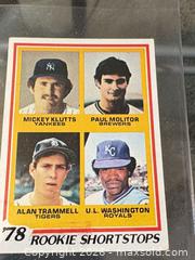 MaxSold Auction: 1978 Topps #707 Rookie Shortstops Quarter-Panel (Molitor/Trammell/Klutts) - Maple Ridge (British Columbia, Canada) PARTNER MANAGED Reseller Online Auction - Blanshard