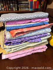 MaxSold Auction: Assorted Quilting Cotton Fabric Pieces - 12–13 One-Yard Cuts - Maple Ridge (British Columbia, Canada) PARTNER MANAGED Reseller Online Auction - Blanshard
