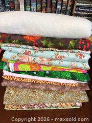 MaxSold Auction: Assorted Quilting/Craft Fabric Lot with Batting - Maple Ridge (British Columbia, Canada) PARTNER MANAGED Reseller Online Auction - Blanshard