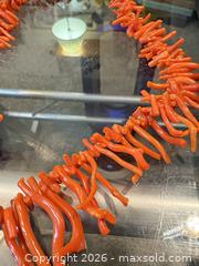 MaxSold Auction: Coral Branch Necklace, Coral Flower Brooch & Silver Chick Bangle - (YK) - Maple Ridge (British Columbia, Canada) PARTNER MANAGED Reseller Online Auction - Blanshard