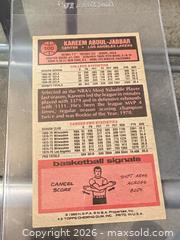 MaxSold Auction: Jumbo Trading Card Kareem Abdul-Jabbar 1970s Topps #100 - Los Angeles Lakers NBA  - Maple Ridge (British Columbia, Canada) PARTNER MANAGED Reseller Online Auction - Blanshard