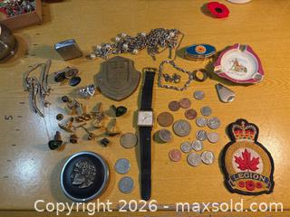 MaxSold Auction: Mixed Vintage Jewelry, Cufflinks, Coins & Collectibles Lot (~40–50 pcs) (IW) - Maple Ridge (British Columbia, Canada) PARTNER MANAGED Reseller Online Auction - Blanshard