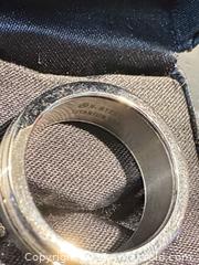 MaxSold Auction: Tara Vanessa Titanium Wide Men's Ring, Double Grooves, ~8–10mm - (YK) - Maple Ridge (British Columbia, Canada) PARTNER MANAGED Reseller Online Auction - Blanshard