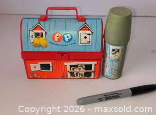 MaxSold Auction: 1962 Fisher-Price Barn Mini Lunch Box - Ottawa (Ontario, Canada) SELLER MANAGED Downsizing Online Auction - Armstrong