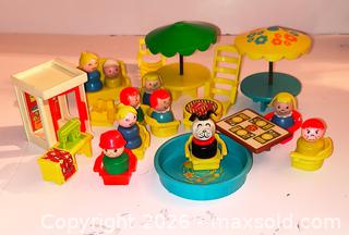 MaxSold Auction: c. 1970s Fisher-Price Little People with picnic and patio furniture pieces - Ottawa (Ontario, Canada) SELLER MANAGED Downsizing Online Auction - Armstrong