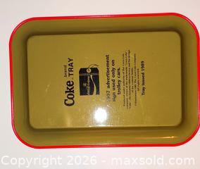 MaxSold Auction: c. 1980s Coca-Cola metal Tip Tray - Ottawa (Ontario, Canada) SELLER MANAGED Downsizing Online Auction - Armstrong