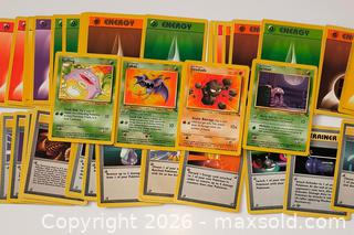 MaxSold Auction: Lot of 43 old Pokemon cards years 1995-98 - Ottawa (Ontario, Canada) SELLER MANAGED Downsizing Online Auction - Armstrong