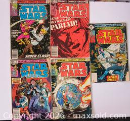 MaxSold Auction: lot of 5 original 1970s/80s Marvel Star Wars comics  - Ottawa (Ontario, Canada) SELLER MANAGED Downsizing Online Auction - Armstrong
