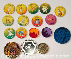 MaxSold Auction: Lot of vintage Pokemon pogs and slammers - Ottawa (Ontario, Canada) SELLER MANAGED Downsizing Online Auction - Armstrong