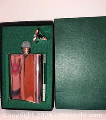 MaxSold Auction: metal hip flask in presentation box - Ottawa (Ontario, Canada) SELLER MANAGED Downsizing Online Auction - Armstrong